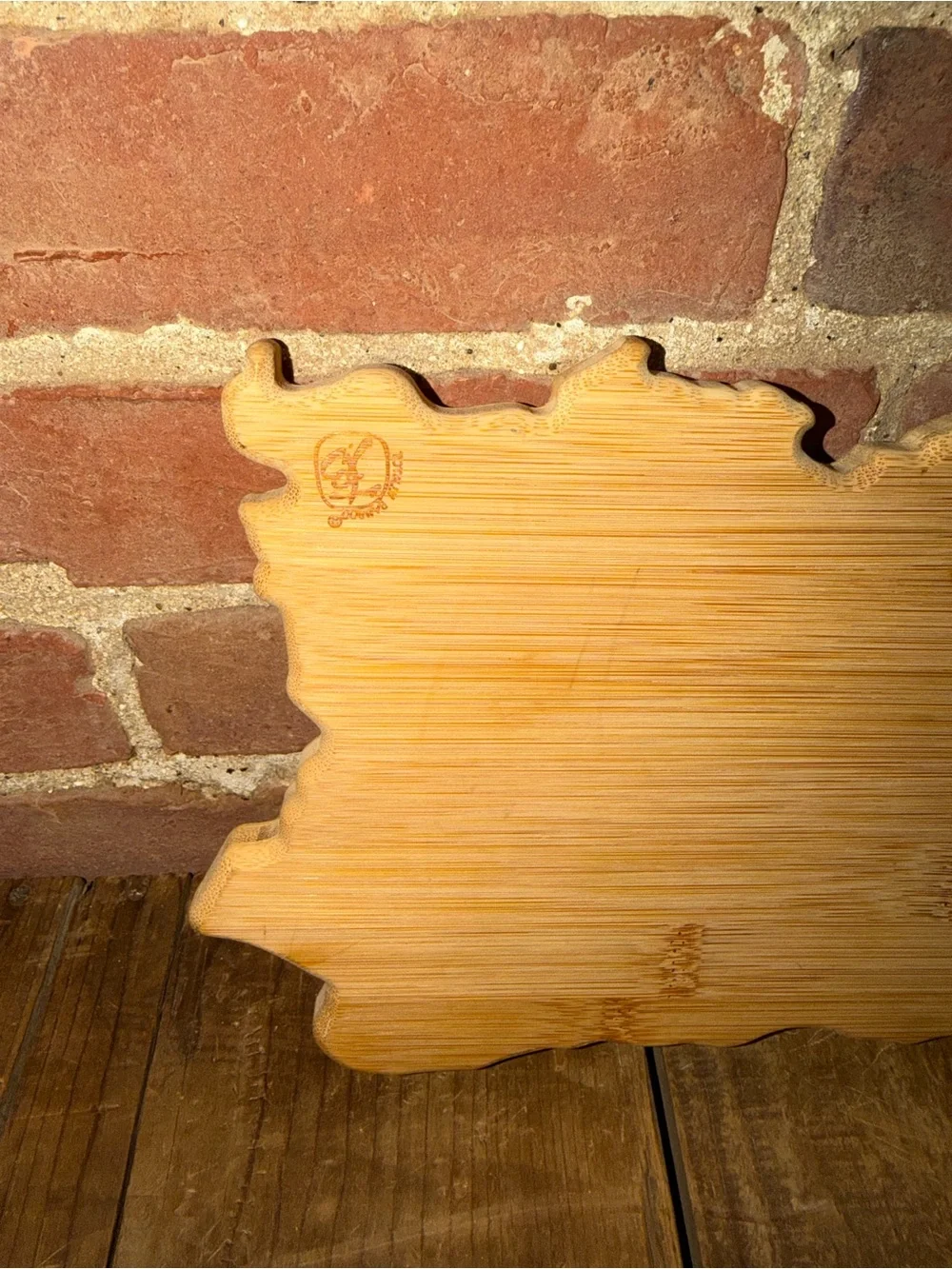 Totally Bamboo Puerto Rico Shaped Cutting Board Charcuterie Serving Tray